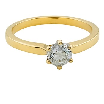 9ct Gold Diamond Ring size O